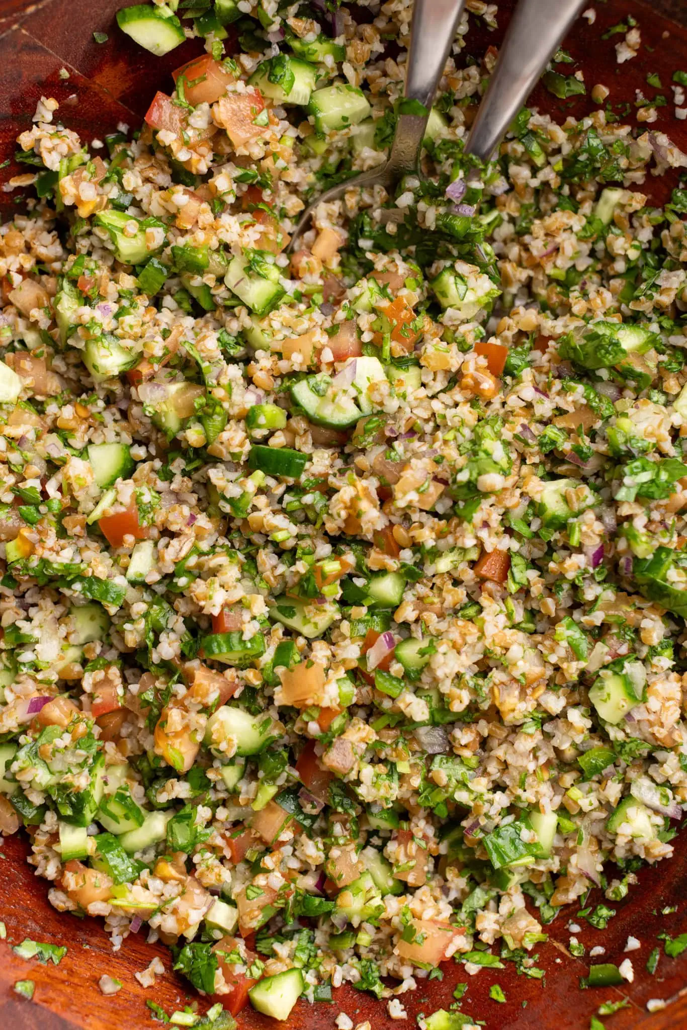 up close tabbouleh salad