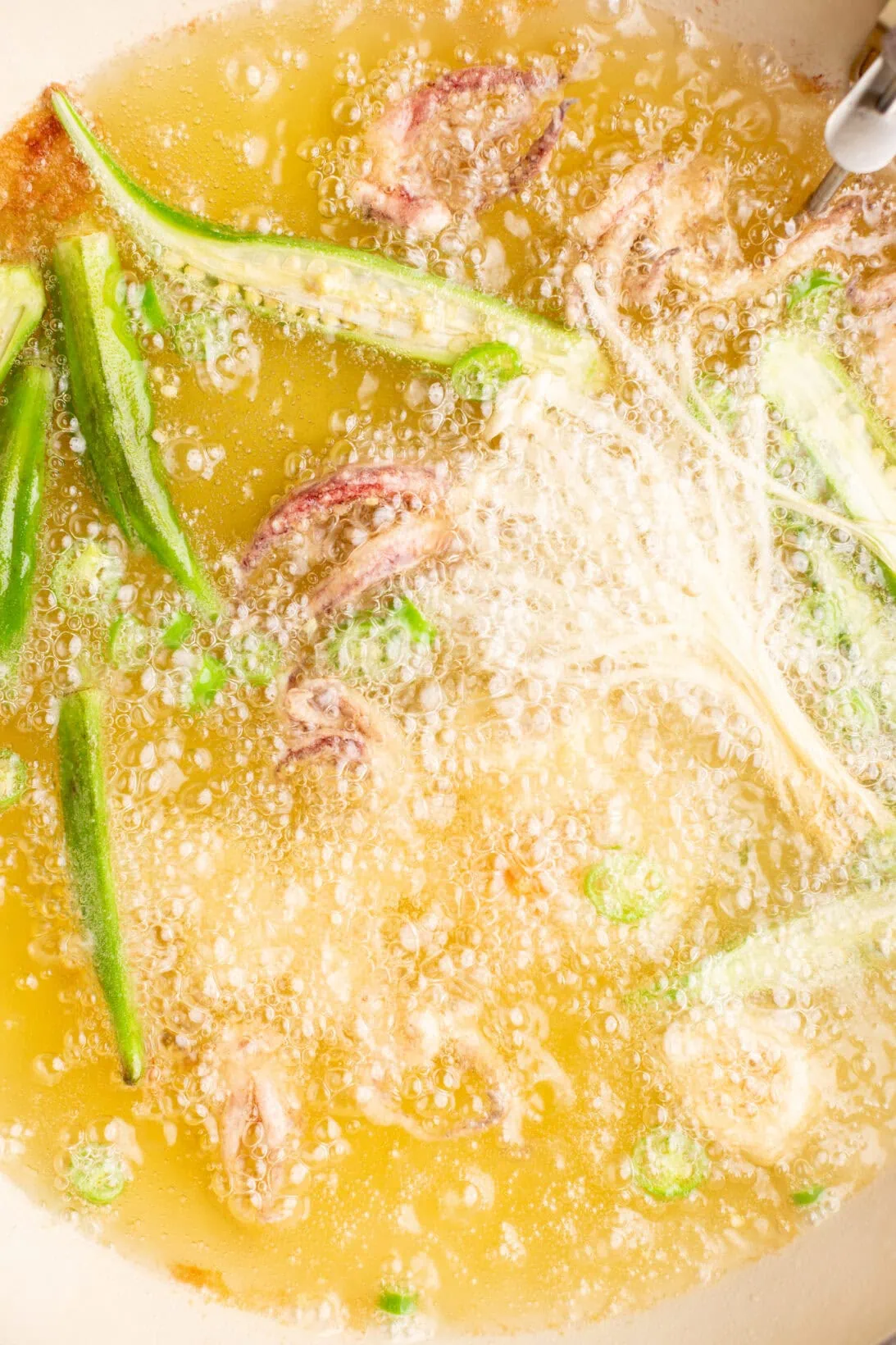 step by step: frying the fritto misto