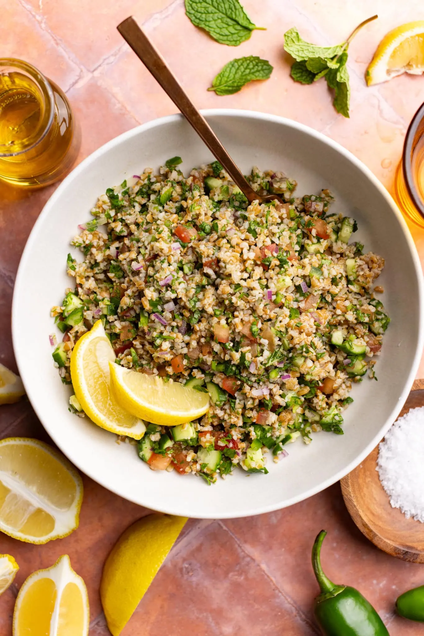 bowl of tabbouleh salad