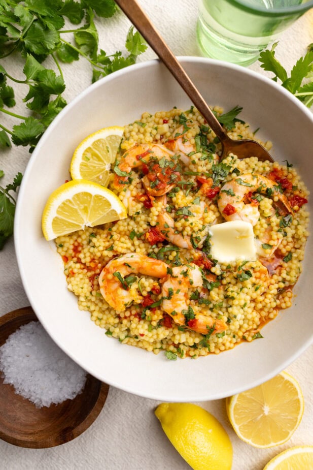 Pastina with Spicy Garlic Shrimp