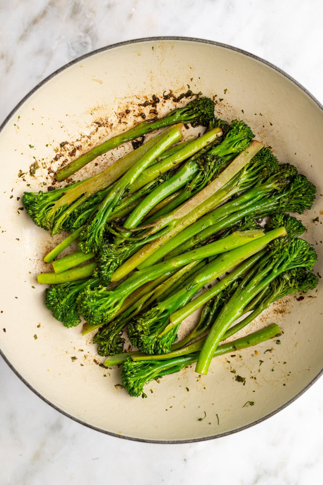 step by step: tender cooked broccolini