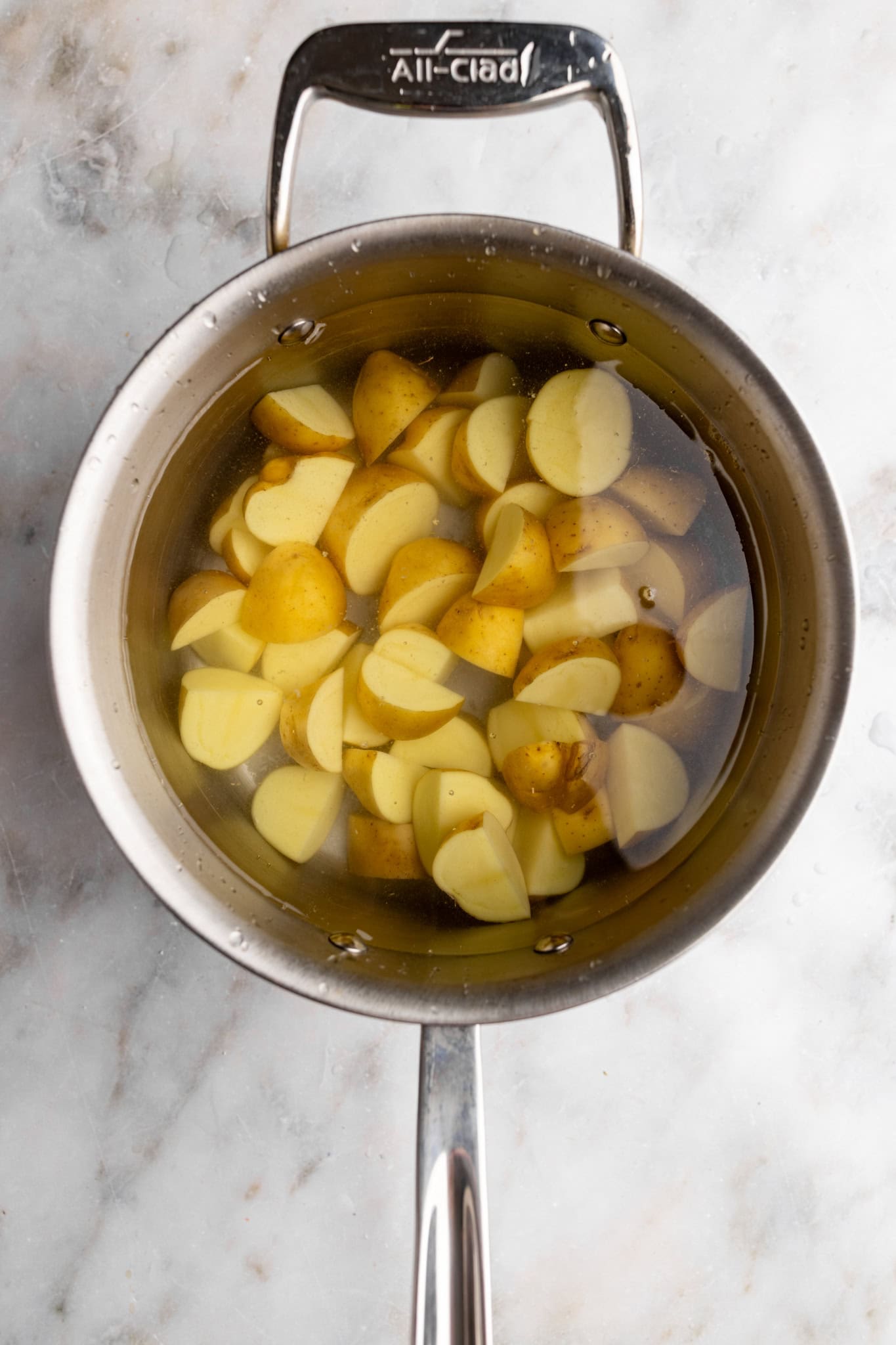 step by step: boiling potatoes
