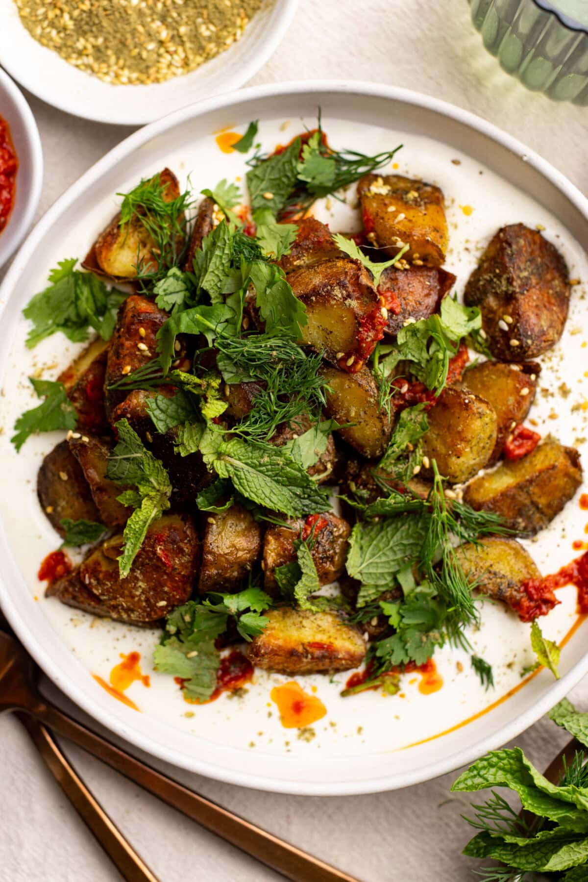 Crispy Za’atar Potatoes with Whipped Feta