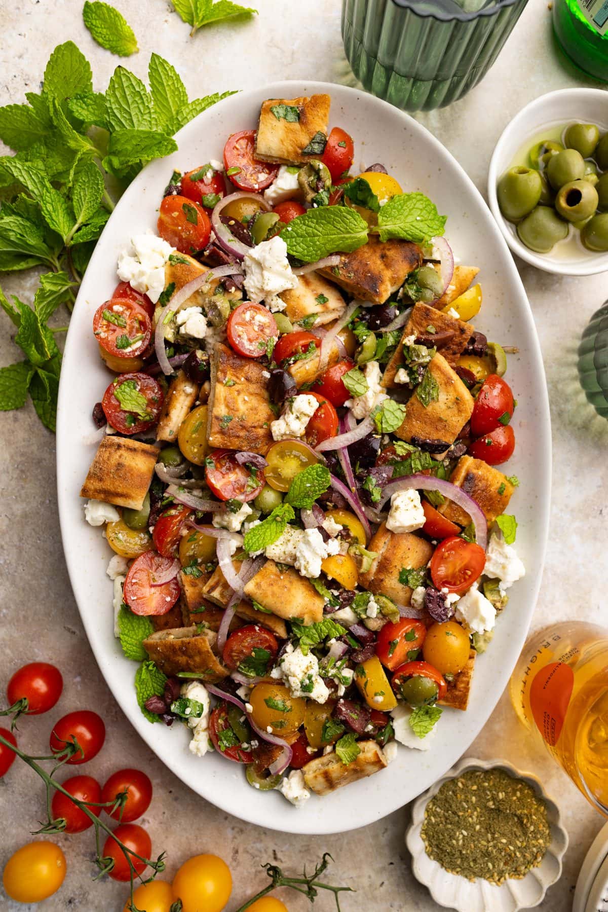Mediterranean Panzanella Salad